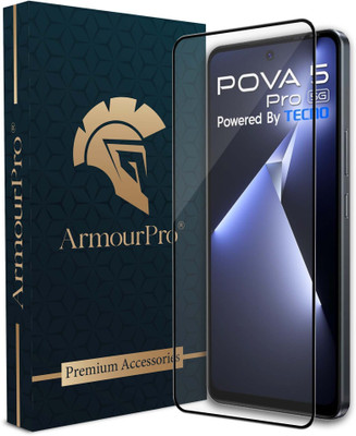 ArmourPro Edge To Edge Tempered Glass for Tecno Pova 5 Pro 5G, Tecno Pova 5 Pro, Pova 5 Pro(Pack of 1)