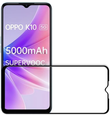 9H Edge To Edge Tempered Glass for Oppo K10 5G-Advanced HD+ Screen 9H Protector with Easy Installation(Pack of 1)