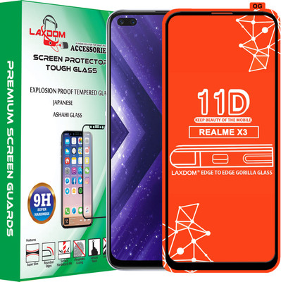 Laxdom Edge To Edge Tempered Glass for REALME X3(Pack of 1)