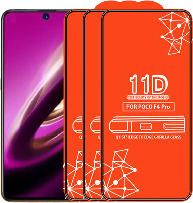 Qyist Edge To Edge Tempered Glass for Poco F4 Pro(Pack of 3)