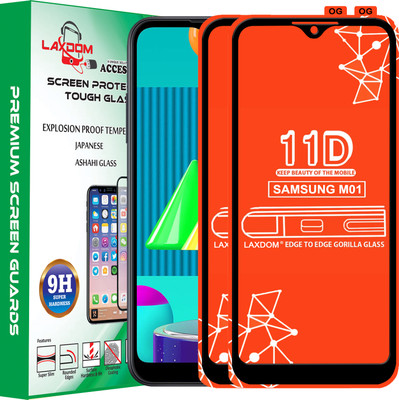 Laxdom Edge To Edge Tempered Glass for SAMSUNG GALAXY M01(Pack of 2)