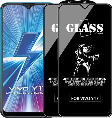Qyist Edge To Edge Tempered Glass for VIVO Y17(Pack of 2)