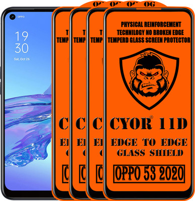 CYOR Edge To Edge Tempered Glass for OPPO A53 2020(Pack of 4)