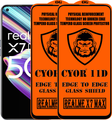 CYOR Edge To Edge Tempered Glass for REALME X7 MAX(Pack of 2)