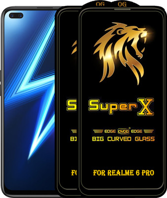 PFOAM Edge To Edge Tempered Glass for REALME 6 PRO(Pack of 2)
