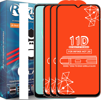 Roxel Edge To Edge Tempered Glass for Infinix Hot 20I(Pack of 3)