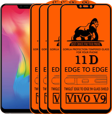TWIGLO Edge To Edge Tempered Glass for Vivo V9(Pack of 4)