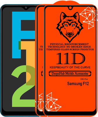 DeepzHub Edge To Edge Tempered Glass for Samsung F12(Pack of 2)