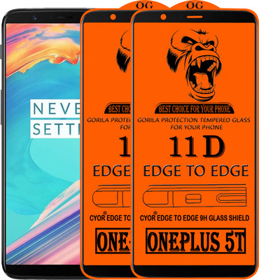 CYOR Edge To Edge Tempered Glass for OnePlus 5T(Pack of 2)