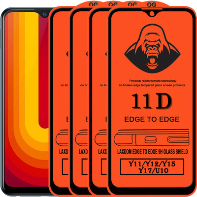 Laxdom Edge To Edge Tempered Glass for VIVO Y15(Pack of 4)