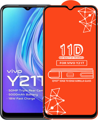 Qyist Edge To Edge Tempered Glass for Vivo Y21T(Pack of 1)