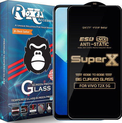 Roxel Edge To Edge Tempered Glass for VIVO T2X 5G(Pack of 1)