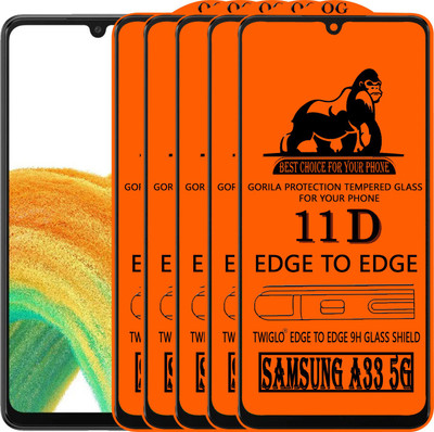 TWIGLO Edge To Edge Tempered Glass for SAMSUNG A33 5G(Pack of 5)