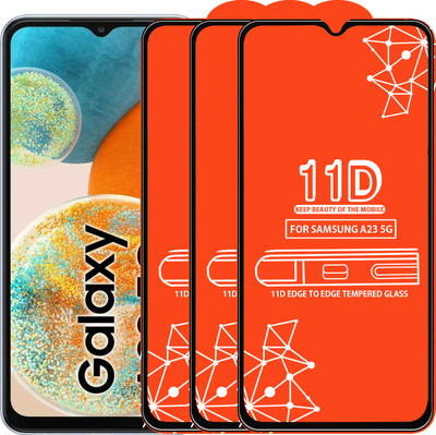 Qyist Edge To Edge Tempered Glass for Samsung Galaxy A23 5G(Pack of 3)