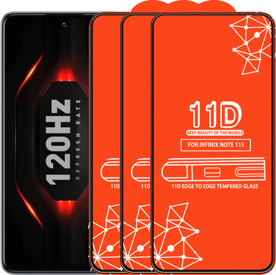 Roxel Edge To Edge Tempered Glass for Infinix Note 11S(Pack of 3)