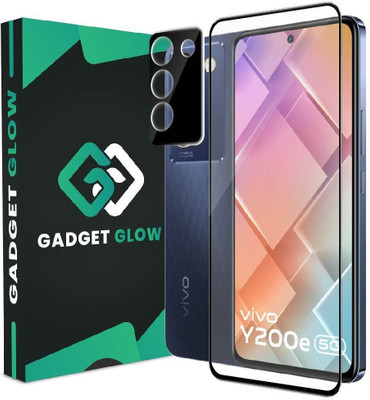 Gadget Glow Edge To Edge Tempered Glass for Vivo Y200e 5G, Vivo Y200e, Y200e 5G, ( 1 OG Edge To Edge Screen Guard and 1 Camera Lens Protector )(Pack of 2)