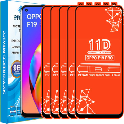 PFOAM Edge To Edge Tempered Glass for OPPO F19 PRO(Pack of 5)