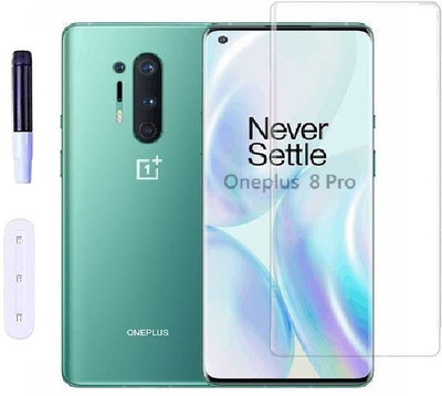 Mersal Edge To Edge Tempered Glass for OnePlus 8 Pro, UV Curved Screen Protector with Easy Installation Kit(Pack of 1)