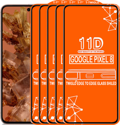TWIGLO Edge To Edge Tempered Glass for GOOGLE PIXEL 8(Pack of 5)