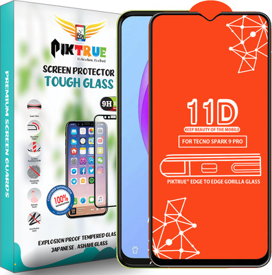 PikTrue Edge To Edge Tempered Glass for Tecno Spark 9 Pro(Pack of 1)