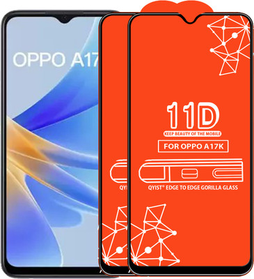 Qyist Edge To Edge Tempered Glass for Oppo A17K(Pack of 2)