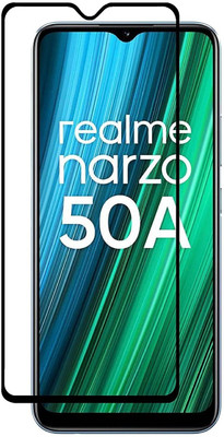 O2MG Edge To Edge Tempered Glass for realme Narzo 50A(Pack of 1)
