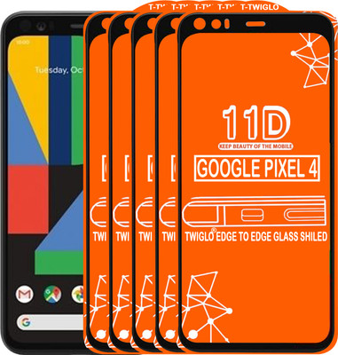 TWIGLO Edge To Edge Tempered Glass for GOOGLE PIXEL 4(Pack of 5)