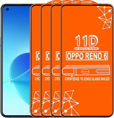CYOR Edge To Edge Tempered Glass for OPPO RENO 6(Pack of 4)
