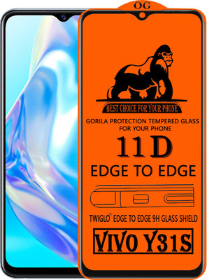 TWIGLO Edge To Edge Tempered Glass for VIVO Y31S(Pack of 1)