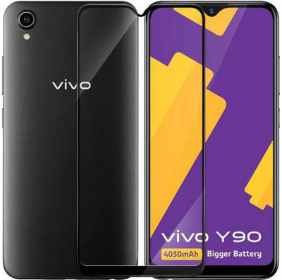 SM Styles Edge To Edge Tempered Glass for Vivo Y90(Pack of 1)
