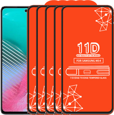 Roxel Edge To Edge Tempered Glass for Samsung Galaxy M54(Pack of 5)