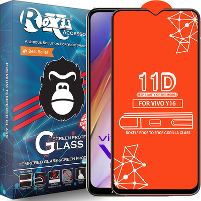 Roxel Edge To Edge Tempered Glass for Vivo Y16(Pack of 1)