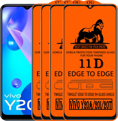 TWIGLO Edge To Edge Tempered Glass for VIVO Y20T(Pack of 4)