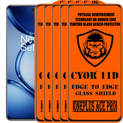 CYOR Edge To Edge Tempered Glass for ONEPLUS ACE PRO(Pack of 5)