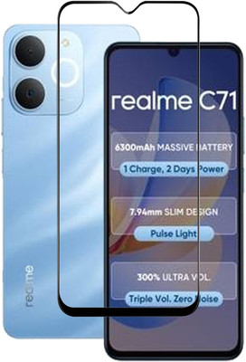 BRENZZ Edge To Edge Tempered Glass for Realme C71(Pack of 1)