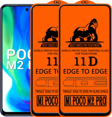 TWIGLO Edge To Edge Tempered Glass for REDMI POCO M2 PRO(Pack of 2)