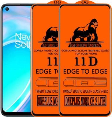 TWIGLO Edge To Edge Tempered Glass for ONEPLUS NORD CE 2 LITE(Pack of 2)