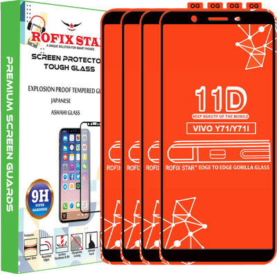 Rofix star Edge To Edge Tempered Glass for VIVO Y71(Pack of 4)