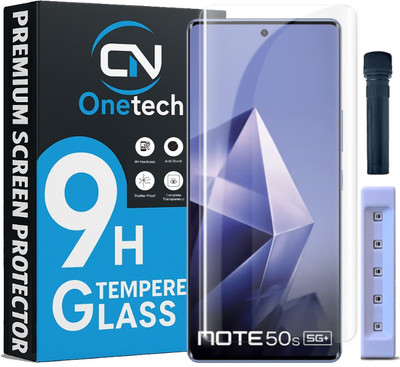 OneTech Edge To Edge Tempered Glass for Infinix Note 50S 5G 9H Hardness, UV Advanced HD+ Screen Protector(Pack of 1)