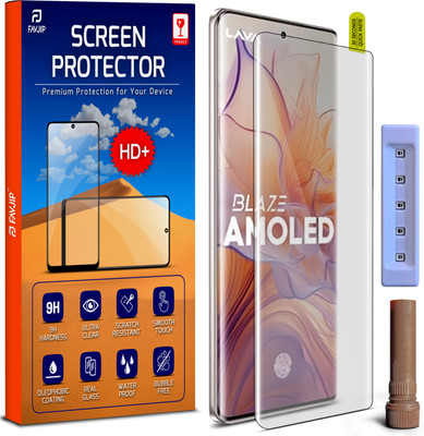 FAVJIP Edge To Edge Tempered Glass for Lava Blaze Amoled 5G, Lava Blaze Amoled, Blaze Amoled, Blaze Amoled 5G, 3D Curved UV Liquide Glue Screen Guard Protector with Easy Installation Kit(Pack of 1)
