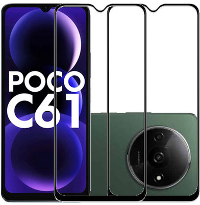 AARERED Edge To Edge Tempered Glass for POCO C61, Poco C61(Pack of 2)