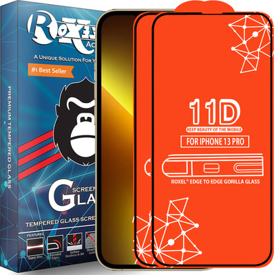Roxel Edge To Edge Tempered Glass for Iphone 13 Pro(Pack of 2)