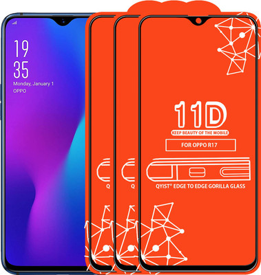 Qyist Edge To Edge Tempered Glass for Oppo R17(Pack of 3)