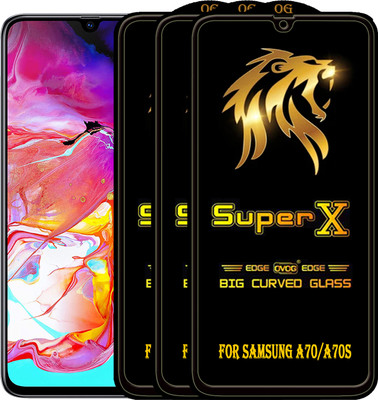 PFOAM Edge To Edge Tempered Glass for SAMSUNG GALAXY A70(Pack of 3)