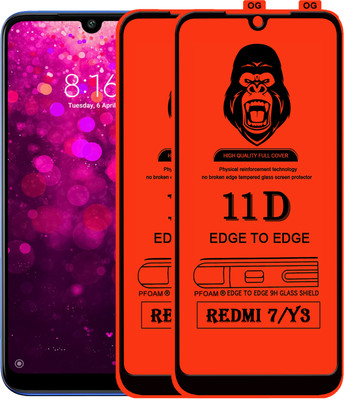 Rofix star Edge To Edge Tempered Glass for REDMI 7(Pack of 2)