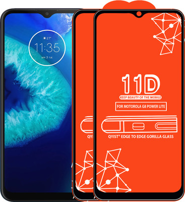 Qyist Edge To Edge Tempered Glass for MOTOROLA G8 POWER LITE(Pack of 2)