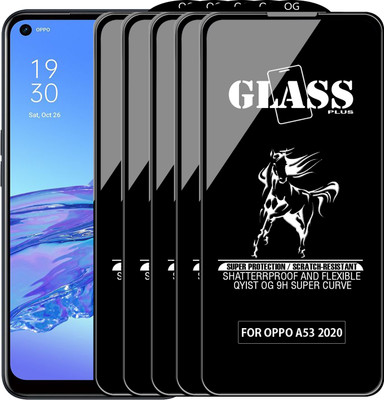 Qyist Edge To Edge Tempered Glass for OPPO A53 2020(Pack of 5)