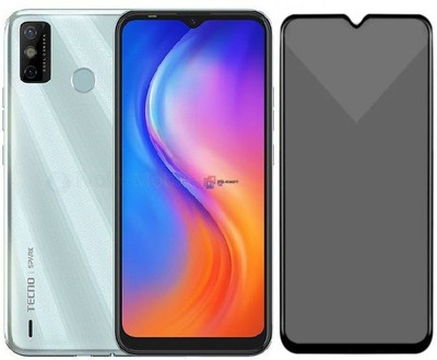 Obstinate Edge To Edge Tempered Glass for Tecno Spark Go 2020, DelhiGear Glass, Privacy Screen Protector, Privacy Tempered Glass, Screen Guard, Mobile Glass(Pack of 1)