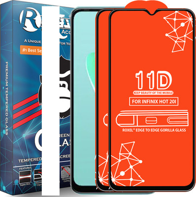 Roxel Edge To Edge Tempered Glass for Infinix Hot 20I(Pack of 2)