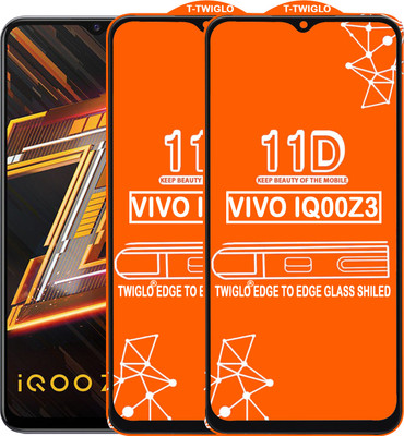 TWIGLO Edge To Edge Tempered Glass for VIVO IQOO Z3(Pack of 2)